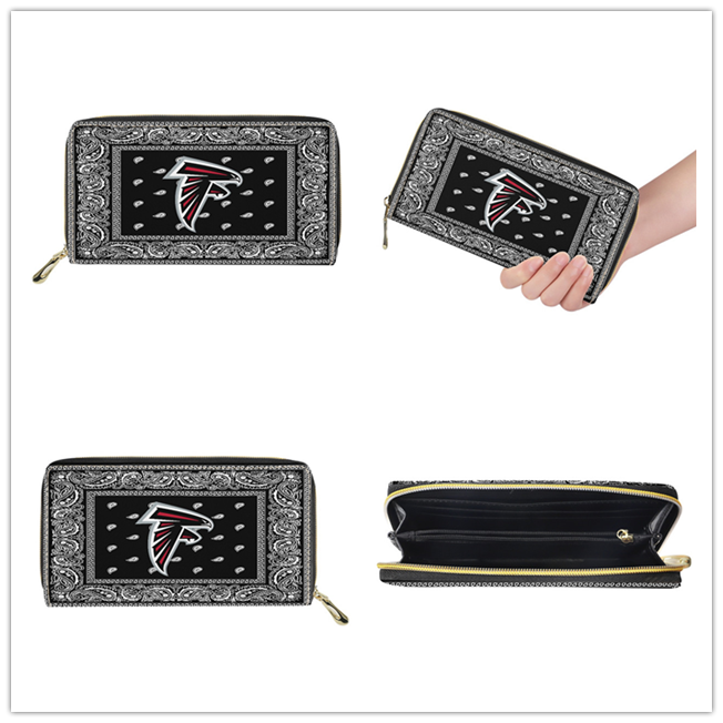 Atlanta Falcons PU Leather Zip Wallet 001